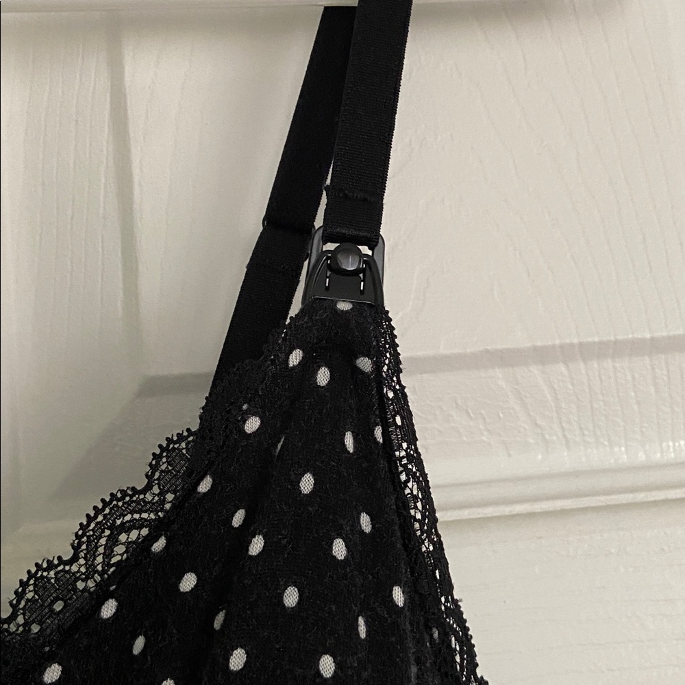 Motherhood Maternity Black Polka Dot Nursing Gown - Picture 4 of 4
